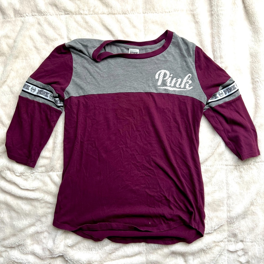 3/4 sleeve PINK t-shirt by Victoria’s Secret